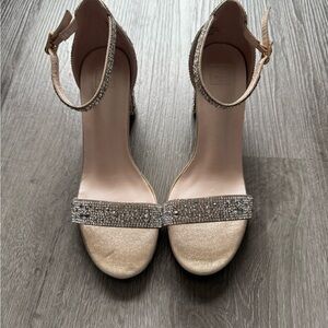 David’s Bridal Elegant Gold and Silver Women's Heels